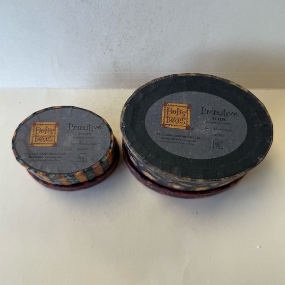 "Bob's Boxes" Decorative Small Floral Boxes "Primitive Tulips" Collection - Picture 6 of 12